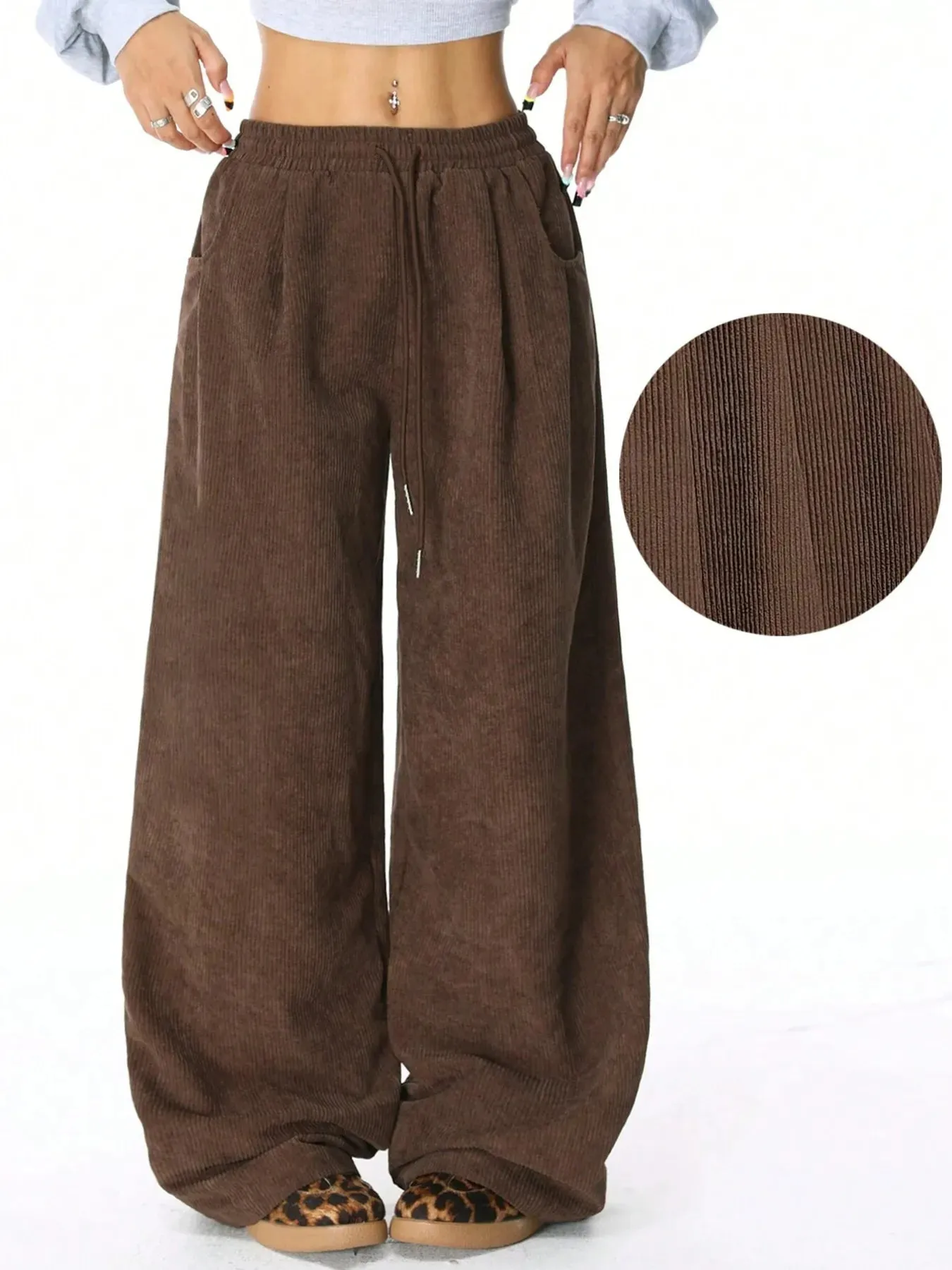 Wide Leg Drawstring Pants sold by Charming Charlie product image thumbnail 4