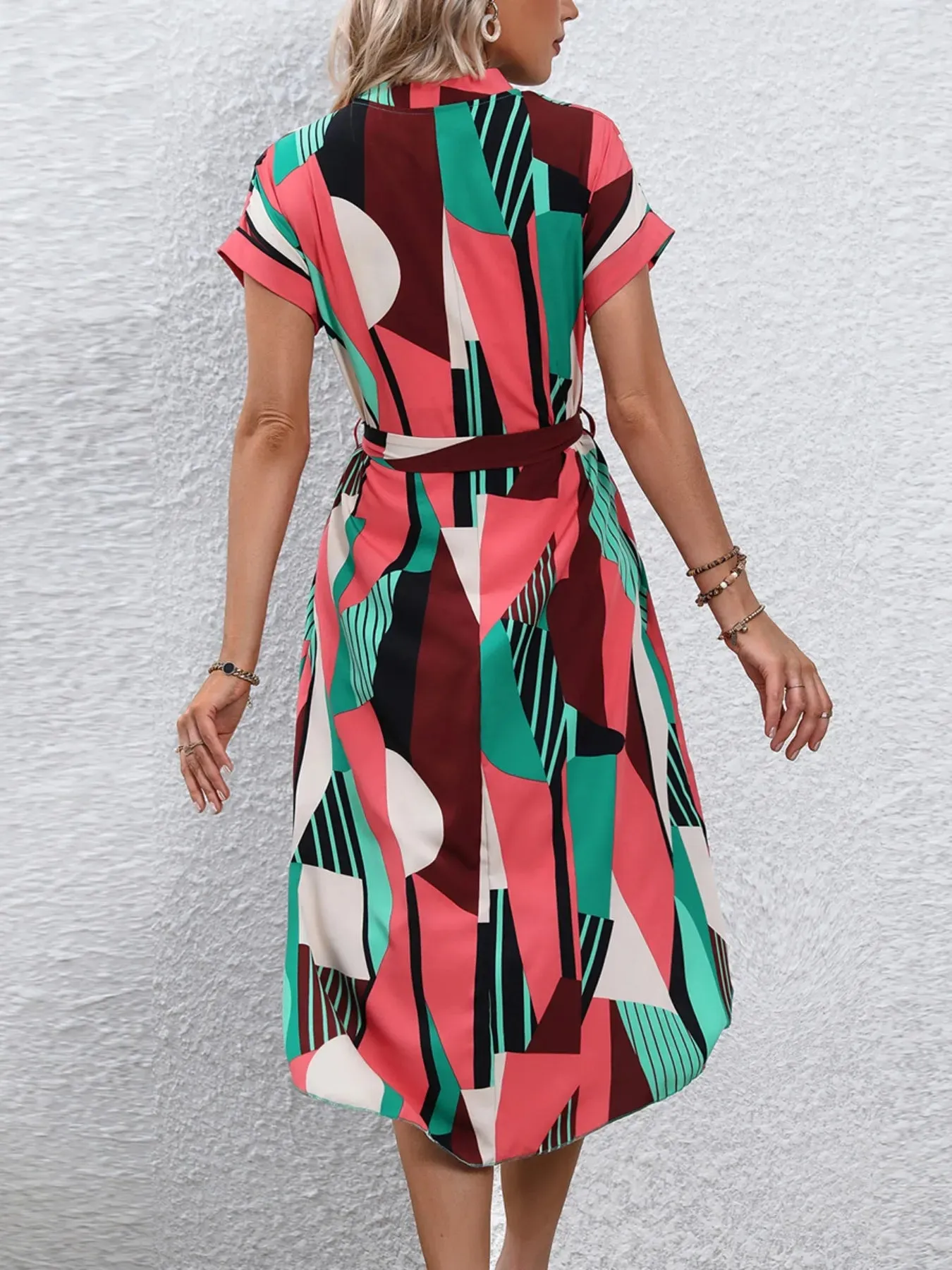 Tie Waist Short Sleeve Dress sold by Charming Charlie product image thumbnail 2