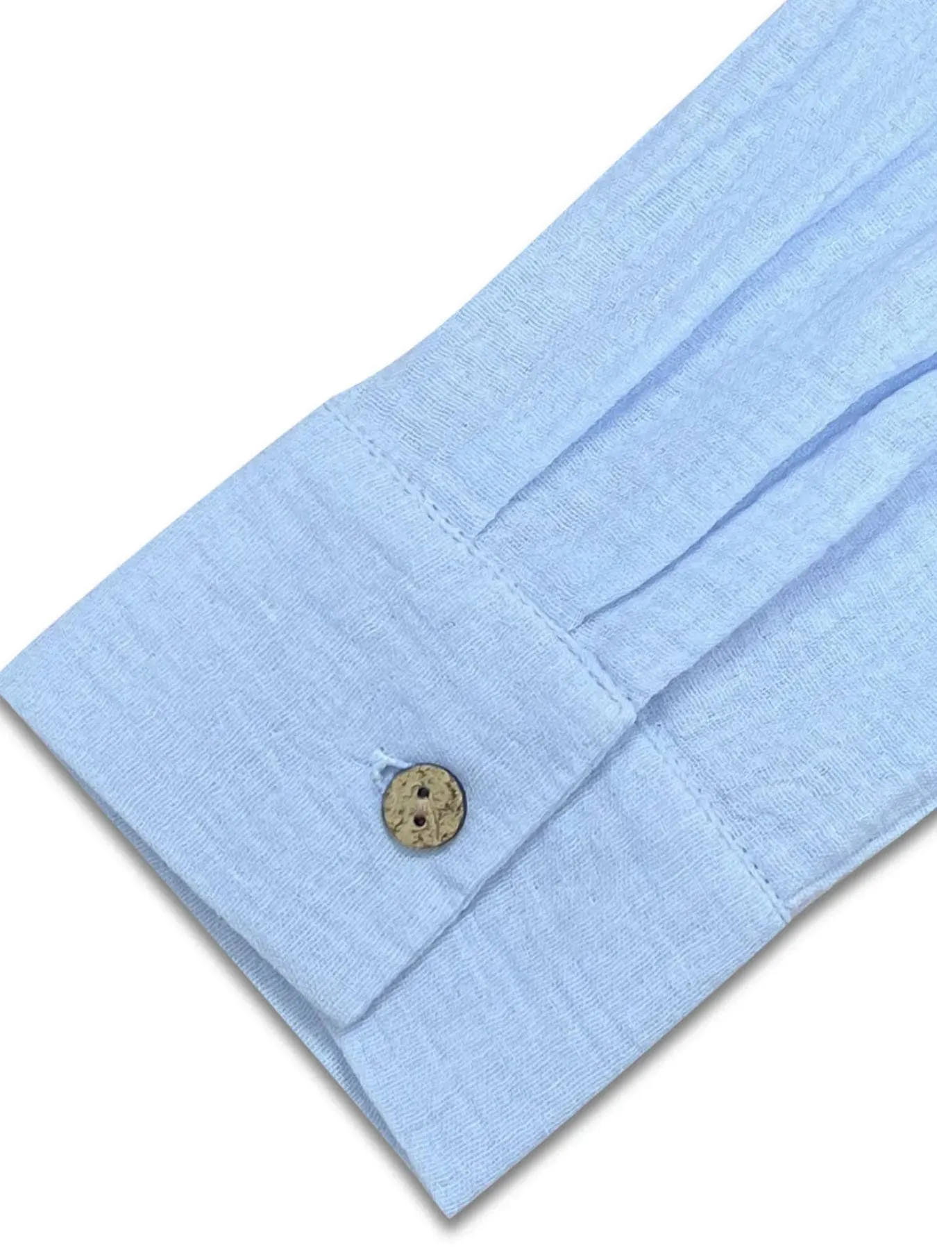 Texture Button Down Side Slit Long Sleeve Shirt sold by Charming Charlie product image thumbnail 5