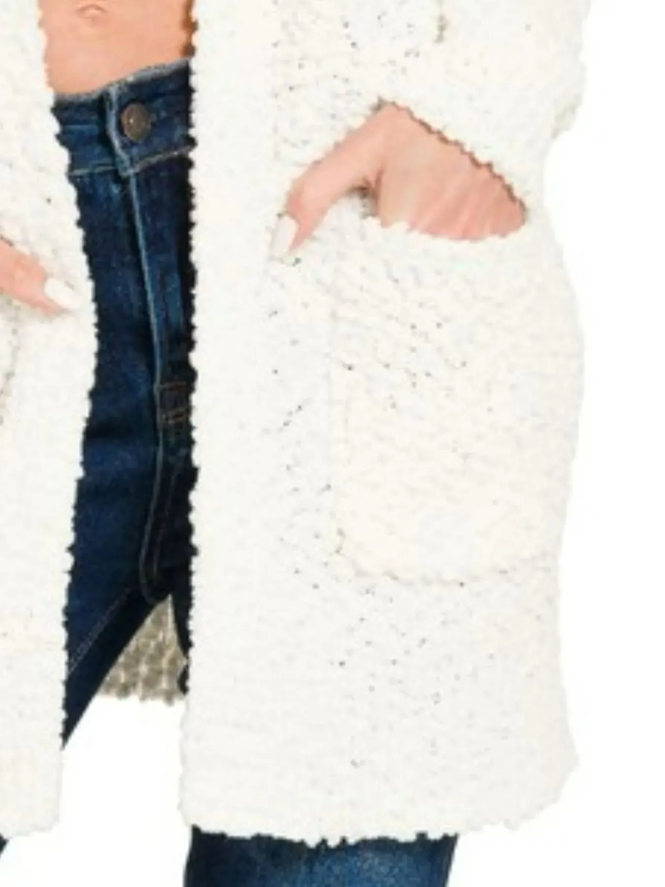 Zenana Long Sleeve Popcorn Sweater Cardigan with Pockets sold by Charming Charlie product image thumbnail 2