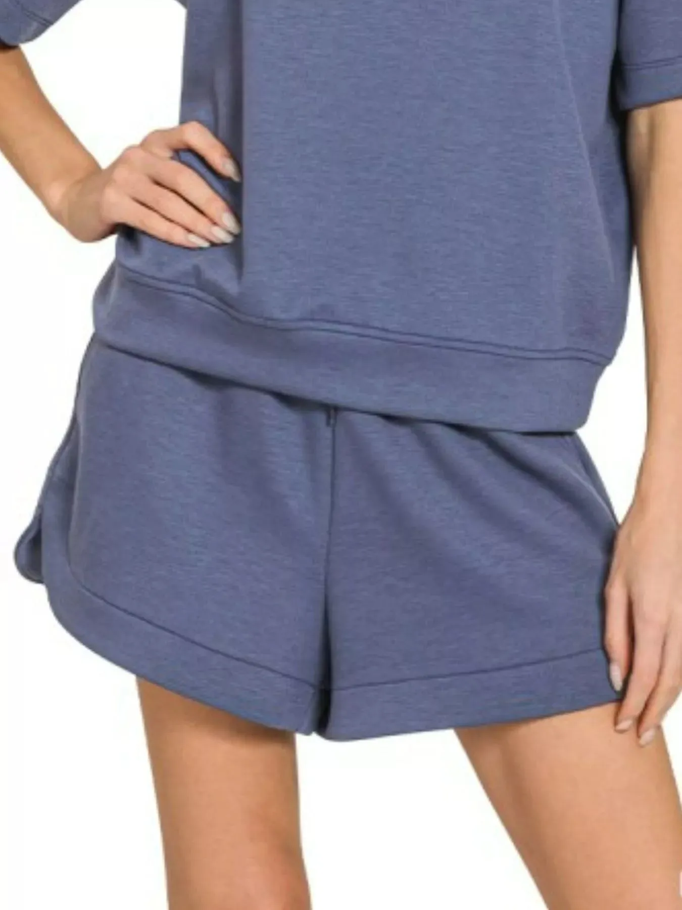 Zenana Scuba Short Sleeve Top & Shorts Set sold by Charming Charlie product image thumbnail 2
