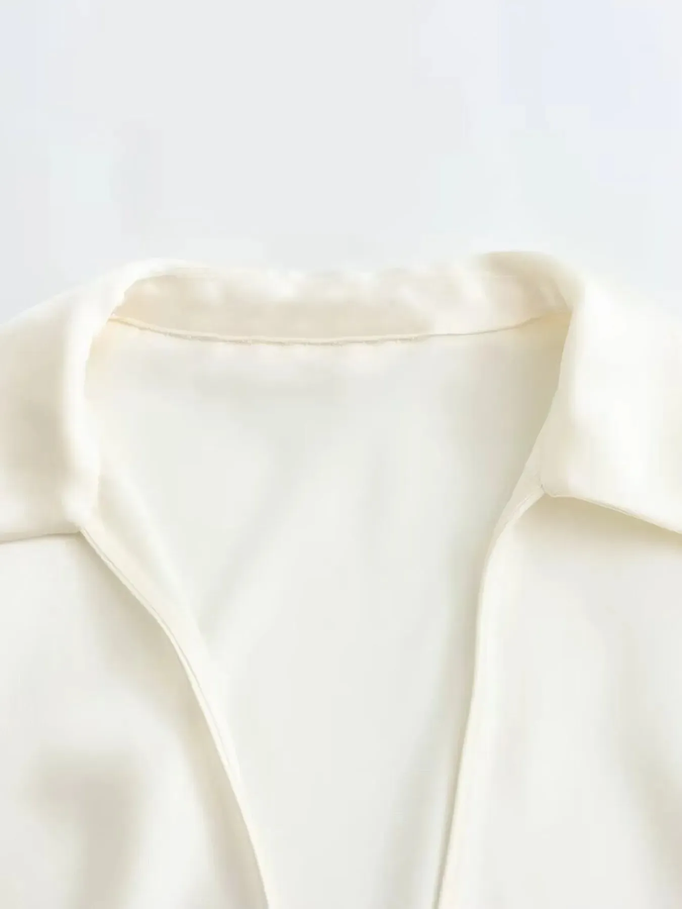 Satin Tie-Front Long Sleeve Shirt sold by Charming Charlie product image thumbnail 5