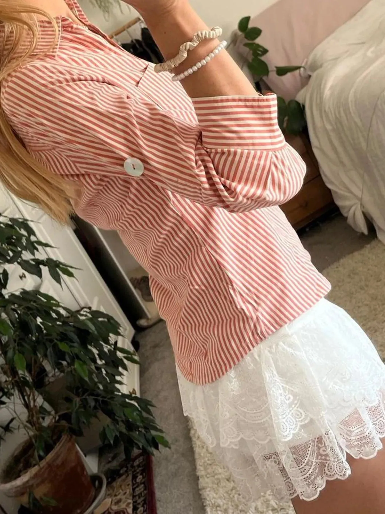 Collared Neck Button-Down Shirt sold by Charming Charlie product image thumbnail 3