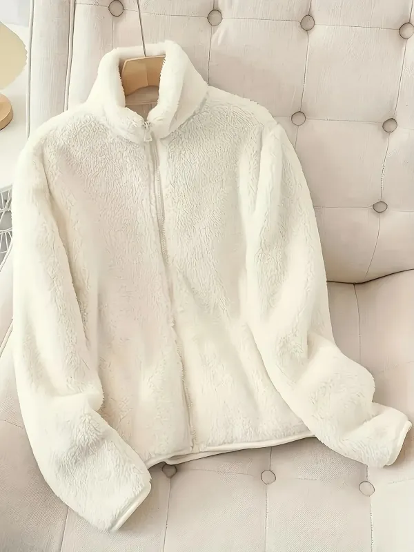 Fleece Long Sleeve Zip-Up Jacket sold by Charming Charlie
