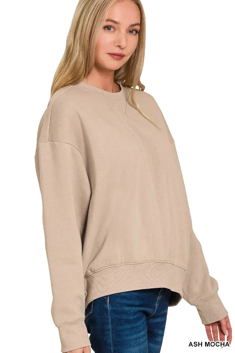 Zenana Fleece Long Sleeve Sweatshirts & Shorts Set sold by Charming Charlie product image thumbnail 4