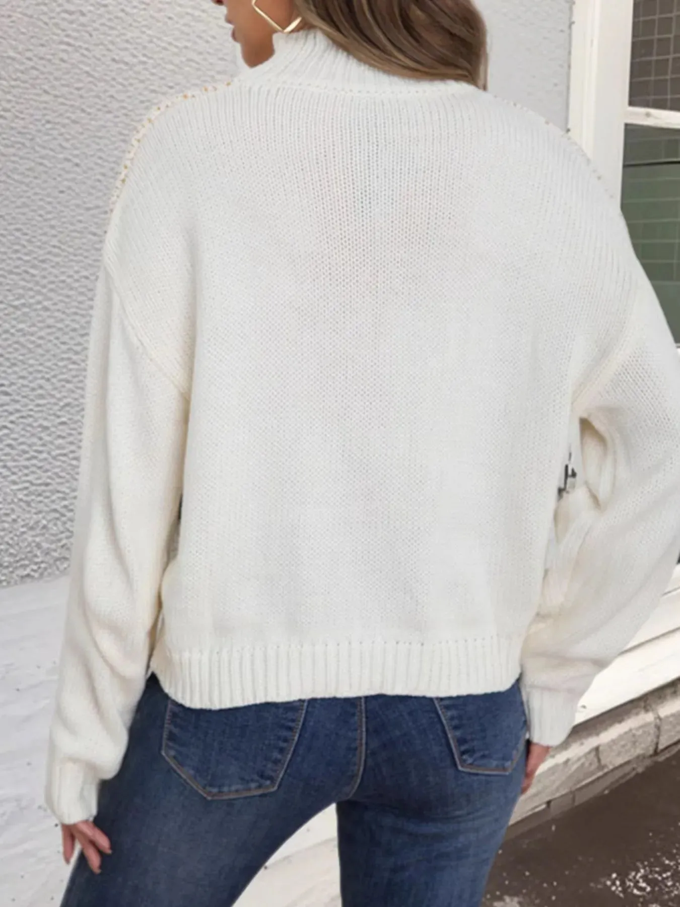 Diamond Pattern Turtleneck Sweater sold by Charming Charlie product image thumbnail 2