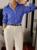 Striped Button-Down Shirt with Lace Detail sold by Charming Charlie