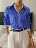 Striped Button-Down Shirt with Lace Detail sold by Charming Charlie