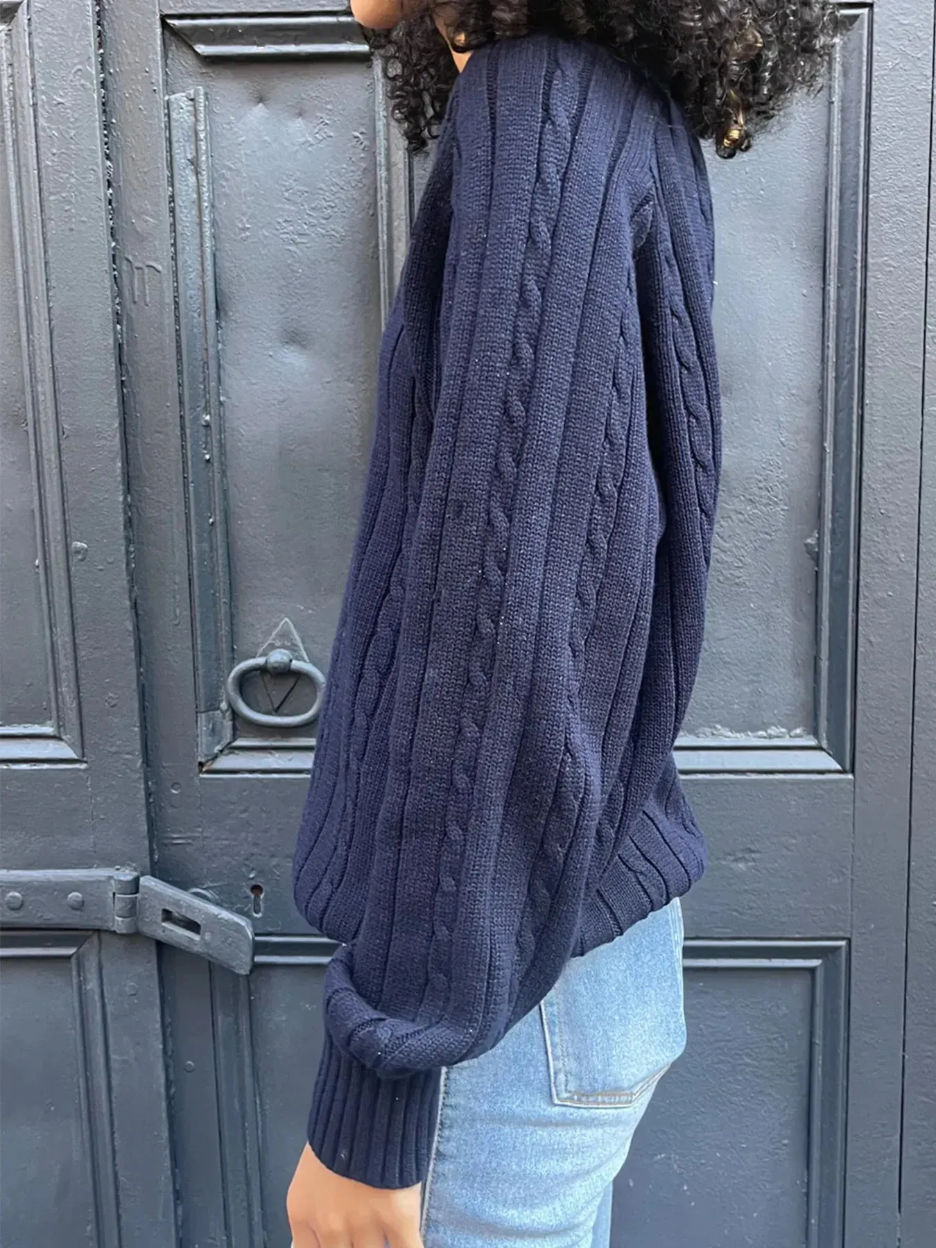 Cable Knit V-Neck Pullover Sweater sold by Charming Charlie product image thumbnail 5