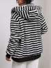 Striped Fuzzy Zip Up Hooded Outerwear sold by Charming Charlie