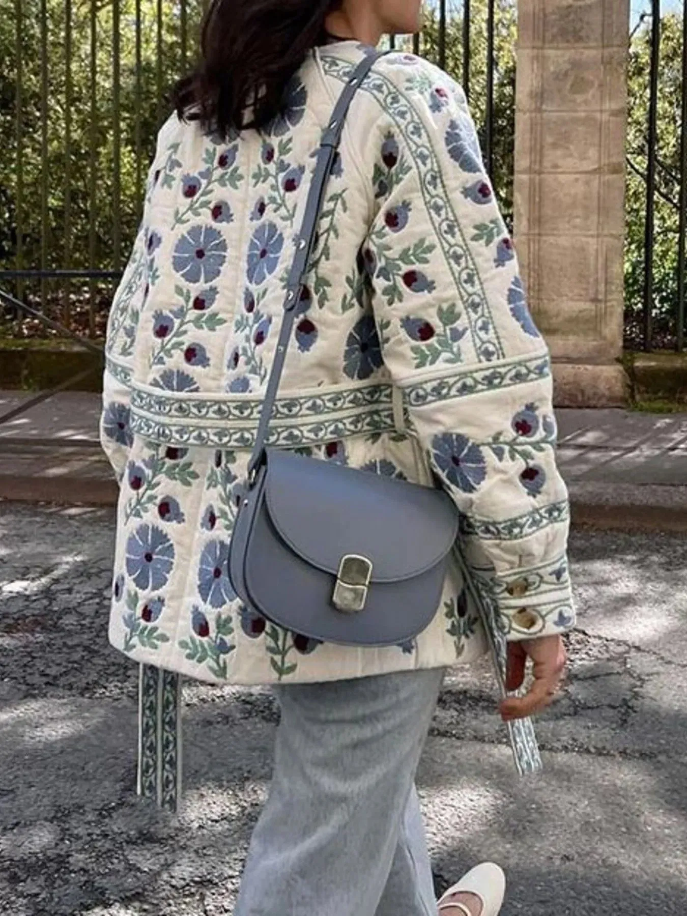 Printed Button Down Long Sleeve Winter Coat sold by Charming Charlie product image thumbnail 2