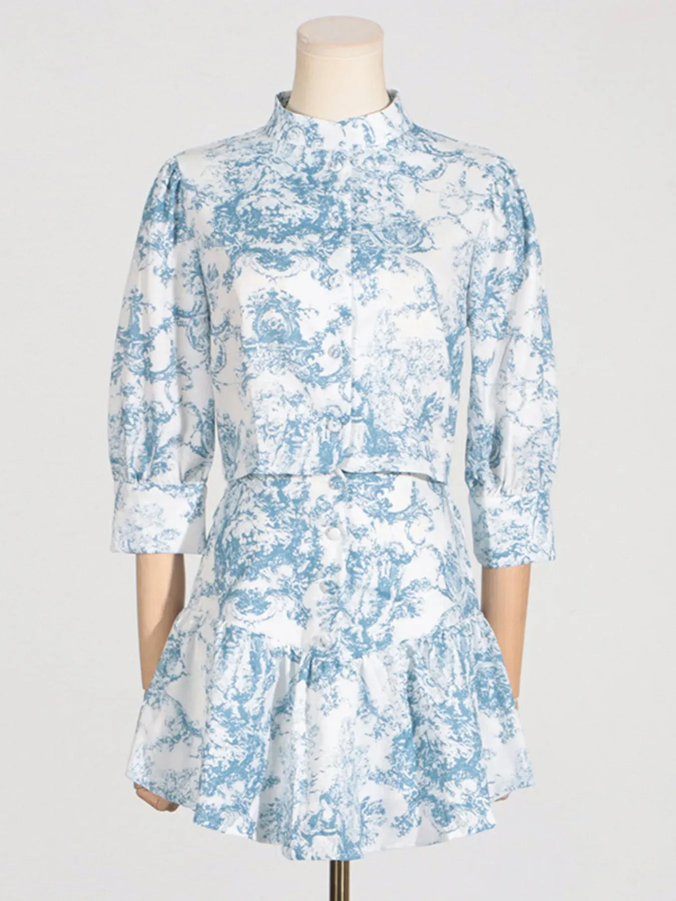 Printed Mock Neck Top and Skirt Set sold by Charming Charlie product image thumbnail 2