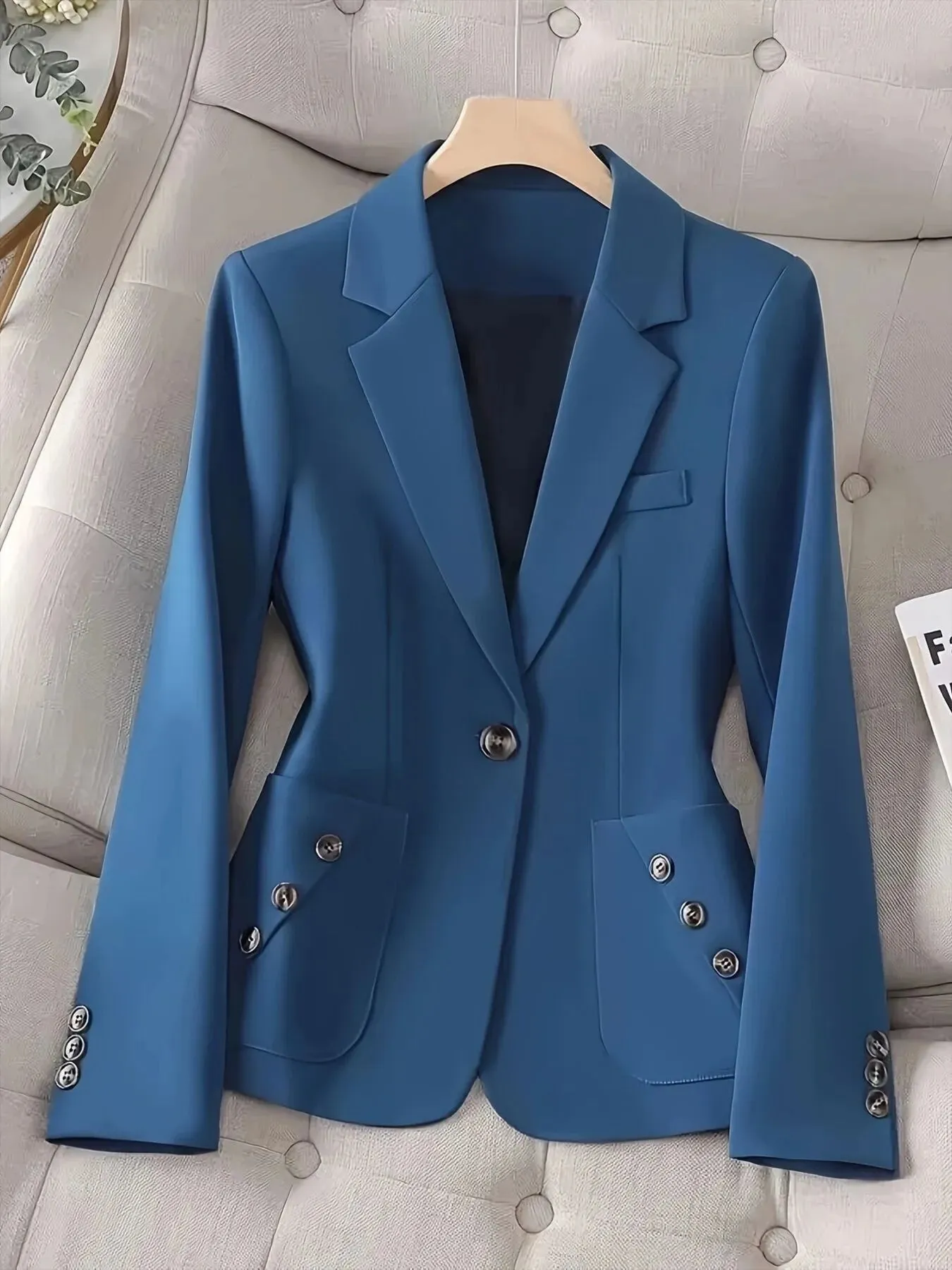 One-Button Blazer with Pockets sold by Charming Charlie product image thumbnail 3