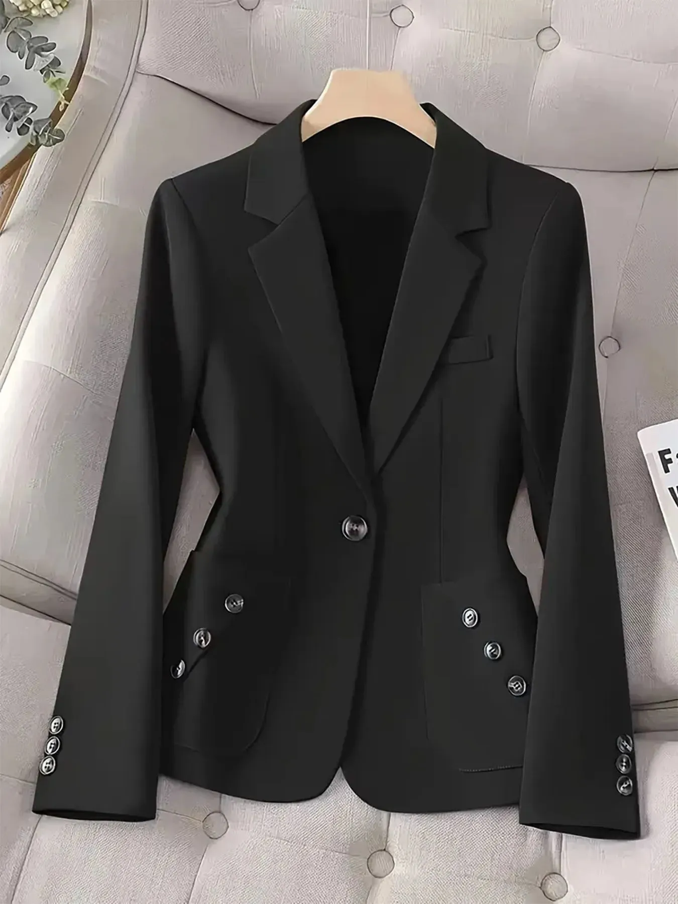 One-Button Blazer with Pockets sold by Charming Charlie product image thumbnail 5