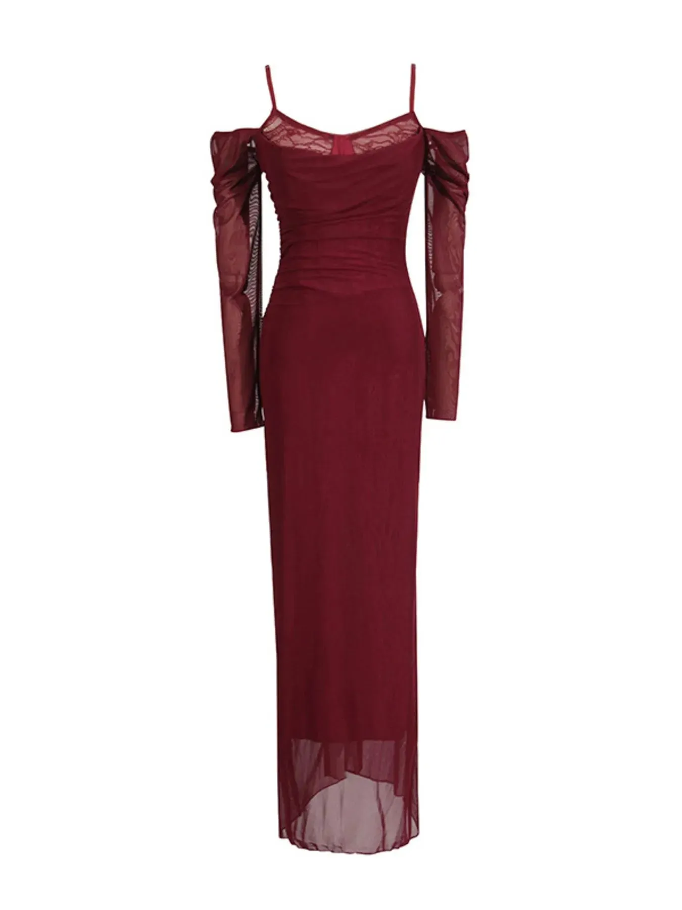 Lace Detail Long Sleeve Bodycon Maxi Dress sold by Charming Charlie product image thumbnail 2