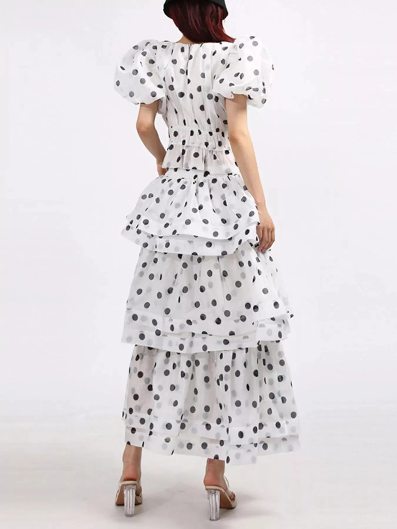 Polka Dot Puff Sleeve Top and Skirt Set sold by Charming Charlie product image thumbnail 4
