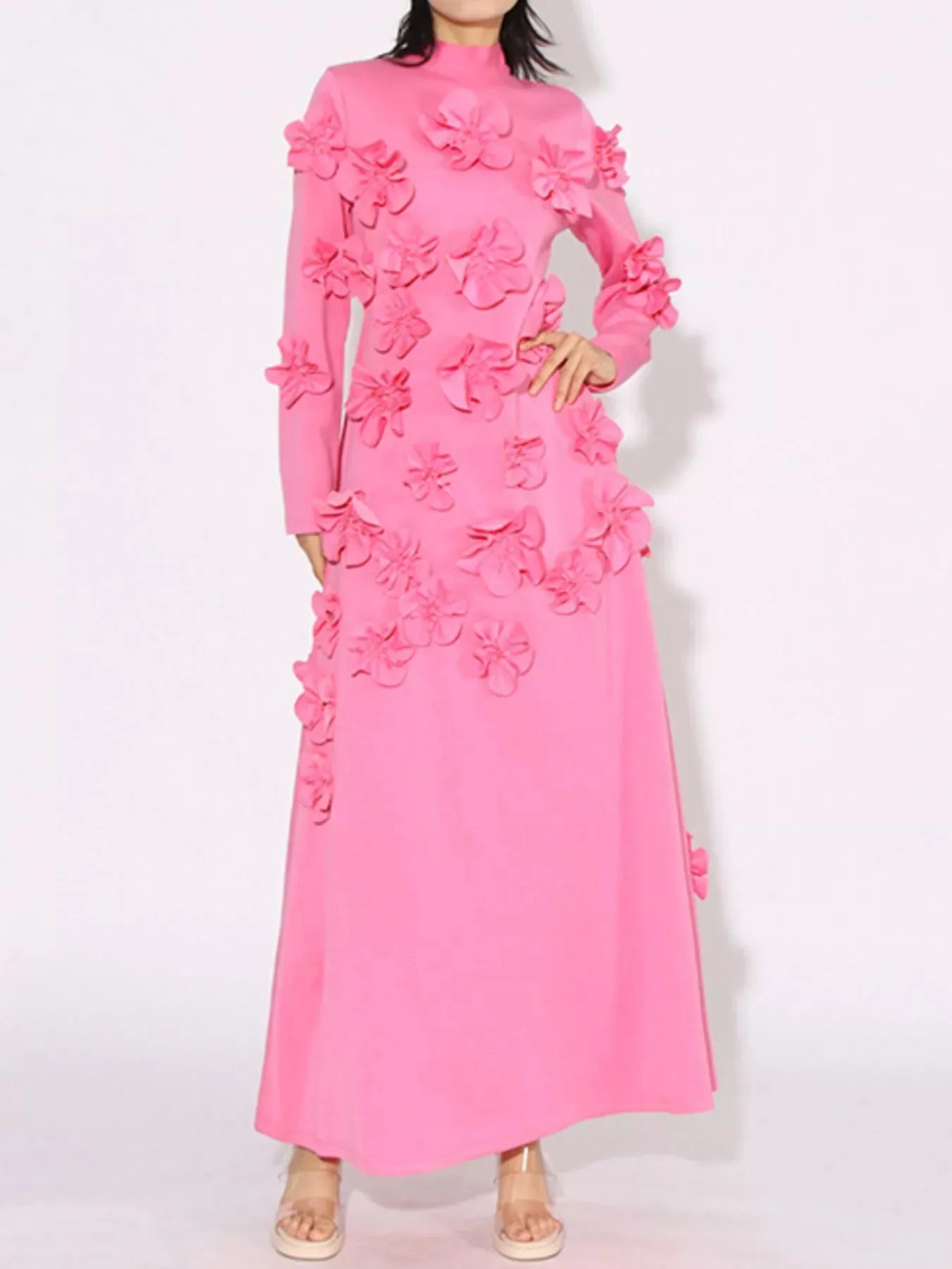 Floral Applique Long Sleeve Maxi Dress sold by Charming Charlie product image thumbnail 2