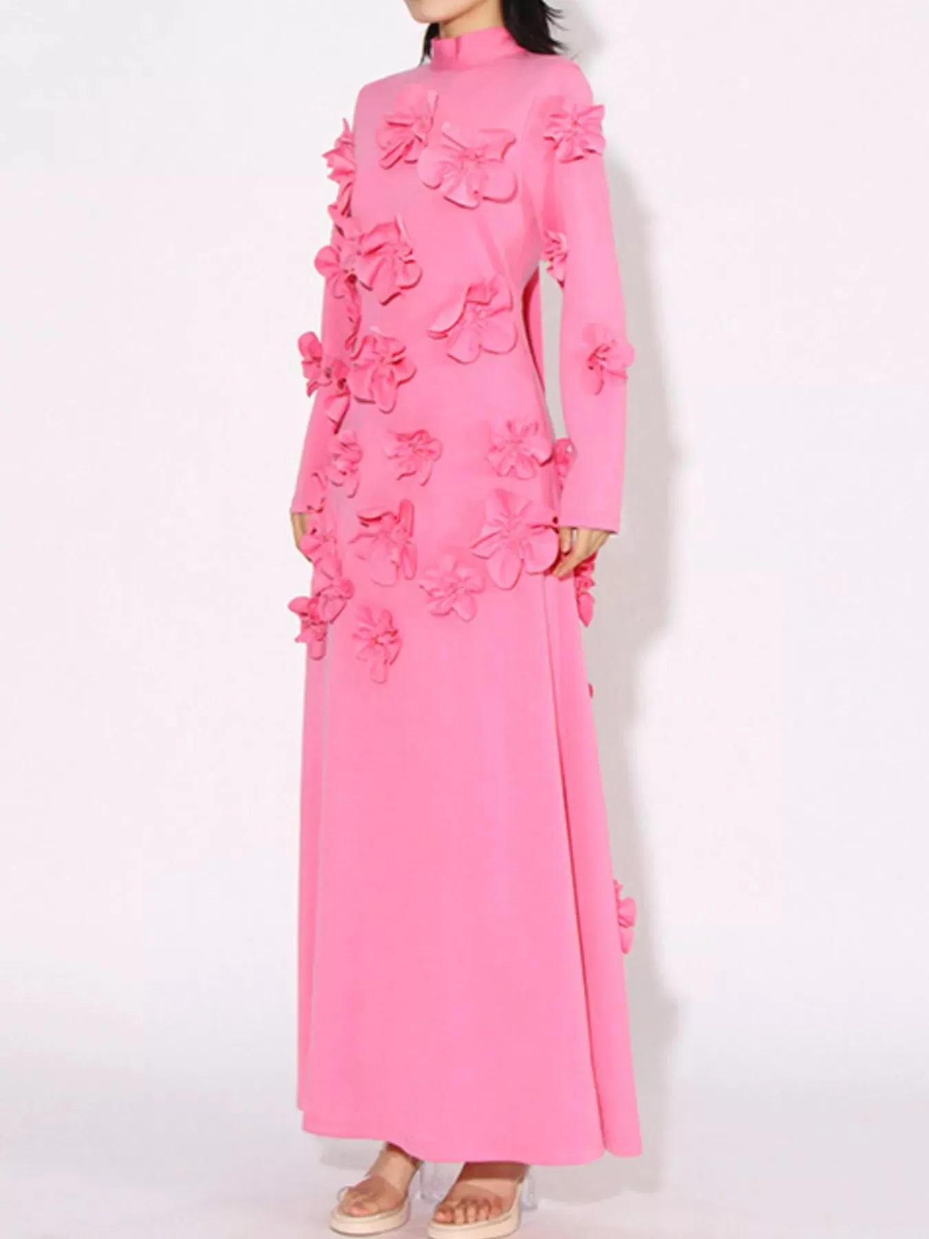 Floral Applique Long Sleeve Maxi Dress sold by Charming Charlie product image thumbnail 3