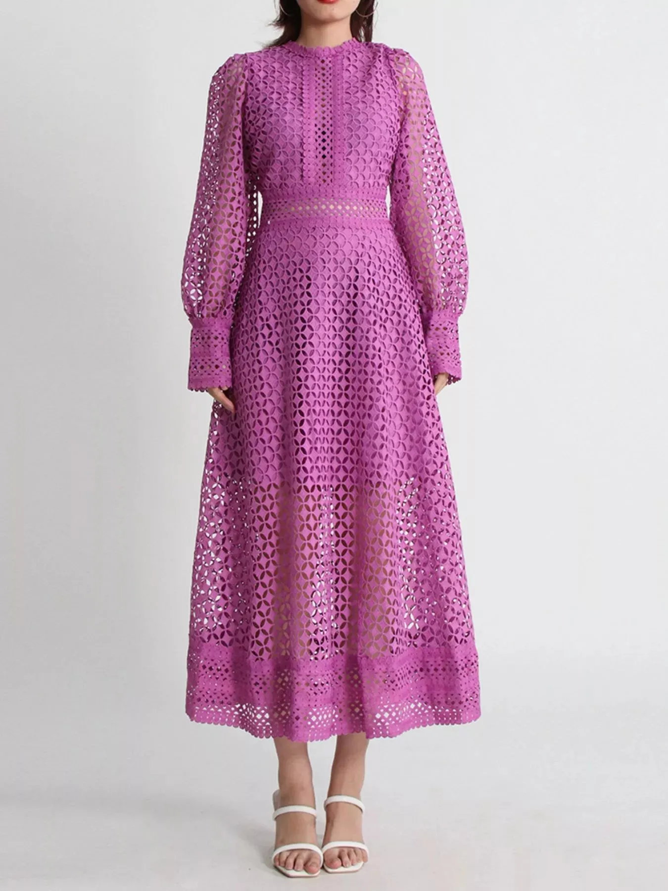 Lace Long Sleeve Midi Dress sold by Charming Charlie product image thumbnail 5