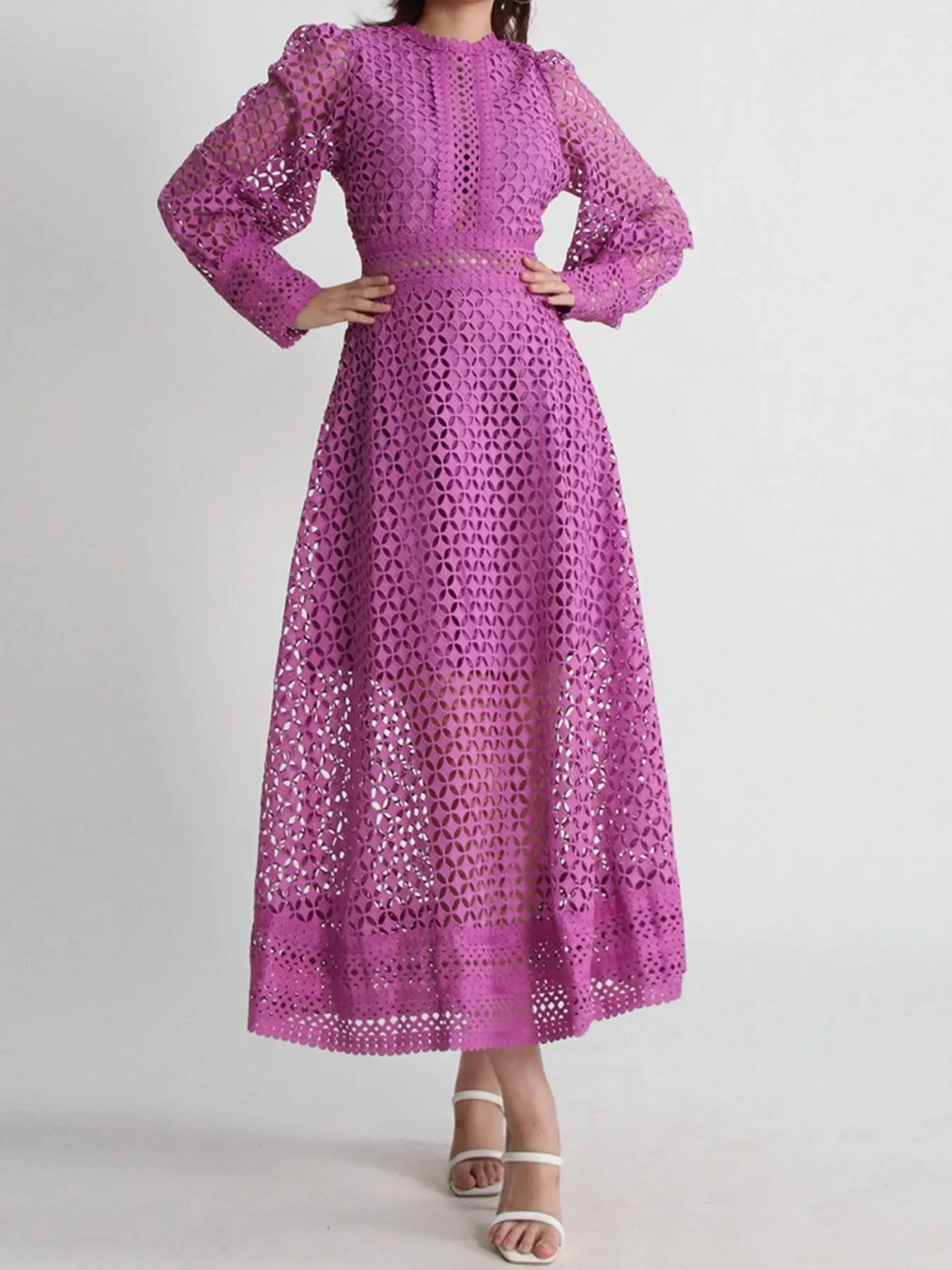 Lace Long Sleeve Midi Dress sold by Charming Charlie product image thumbnail 3