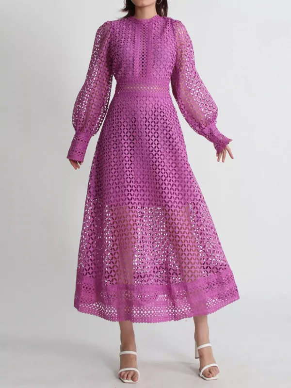 Lace Long Sleeve Midi Dress sold by Charming Charlie