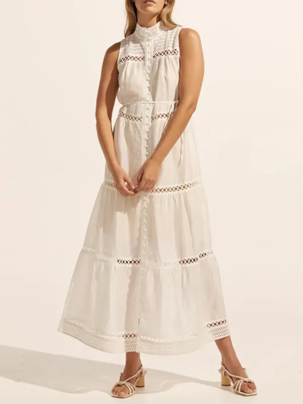 Hollow Out Sleeveless Midi Dress sold by Charming Charlie