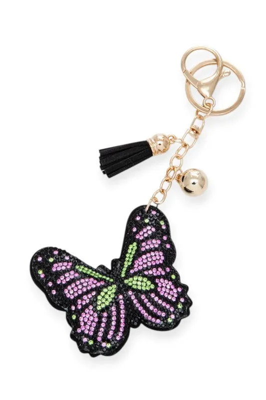 Butterfly Rhinestone Pillow Key Chain sold by Charming Charlie