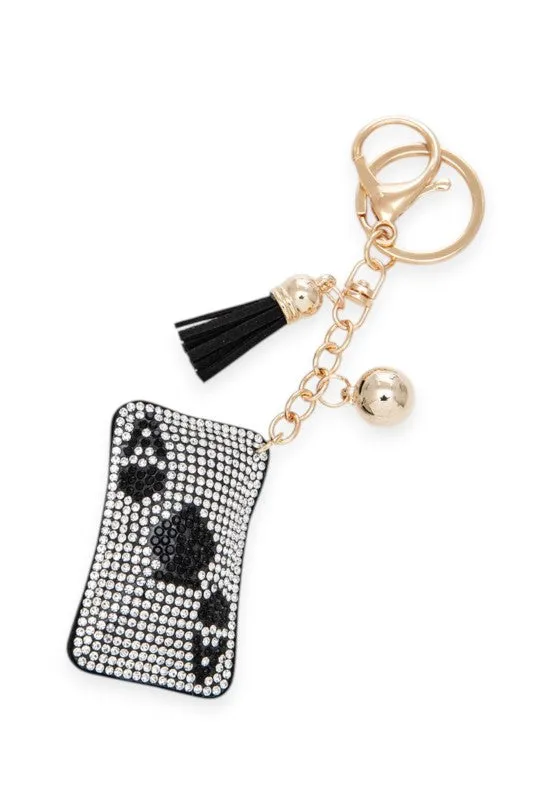 Ace Of Space Rhinestone Pillow Key Chain sold by Charming Charlie