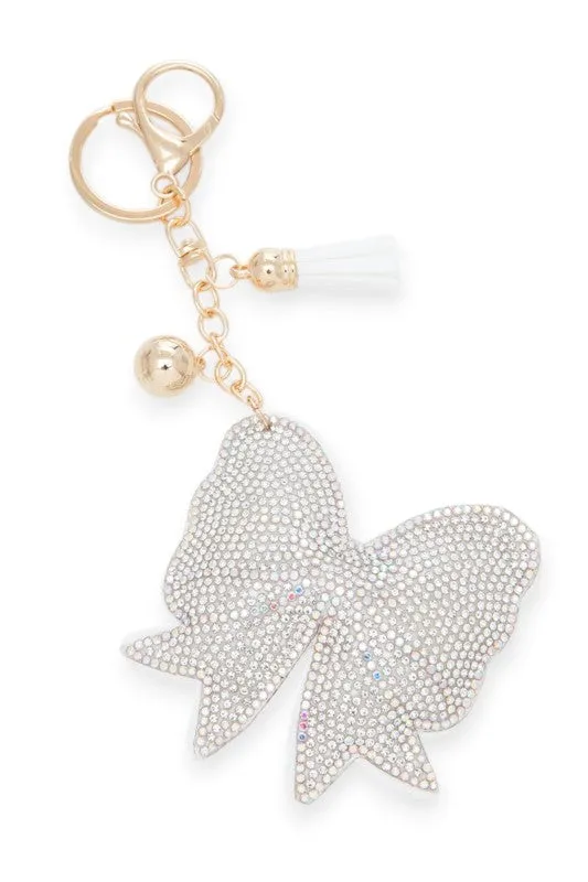 Rhinestone Bow Tie Pillow Key Chain sold by Charming Charlie
