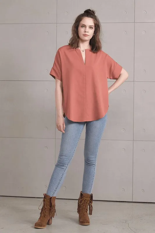 V-neckline Dolman Short Sleeve Blouse Top sold by Charming Charlie product image thumbnail 5