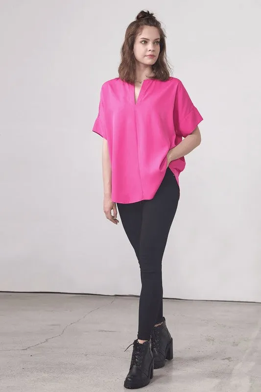 V-neckline Dolman Short Sleeve Blouse Top sold by Charming Charlie product image thumbnail 2