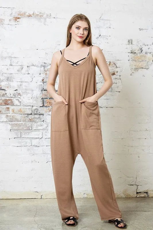 Plus Drop Crotch Tank Style Harem Jumpsuit sold by Charming Charlie