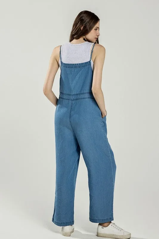 Plus Pocket Adjustable Straps Overall Jumpsuit sold by Charming Charlie product image thumbnail 4