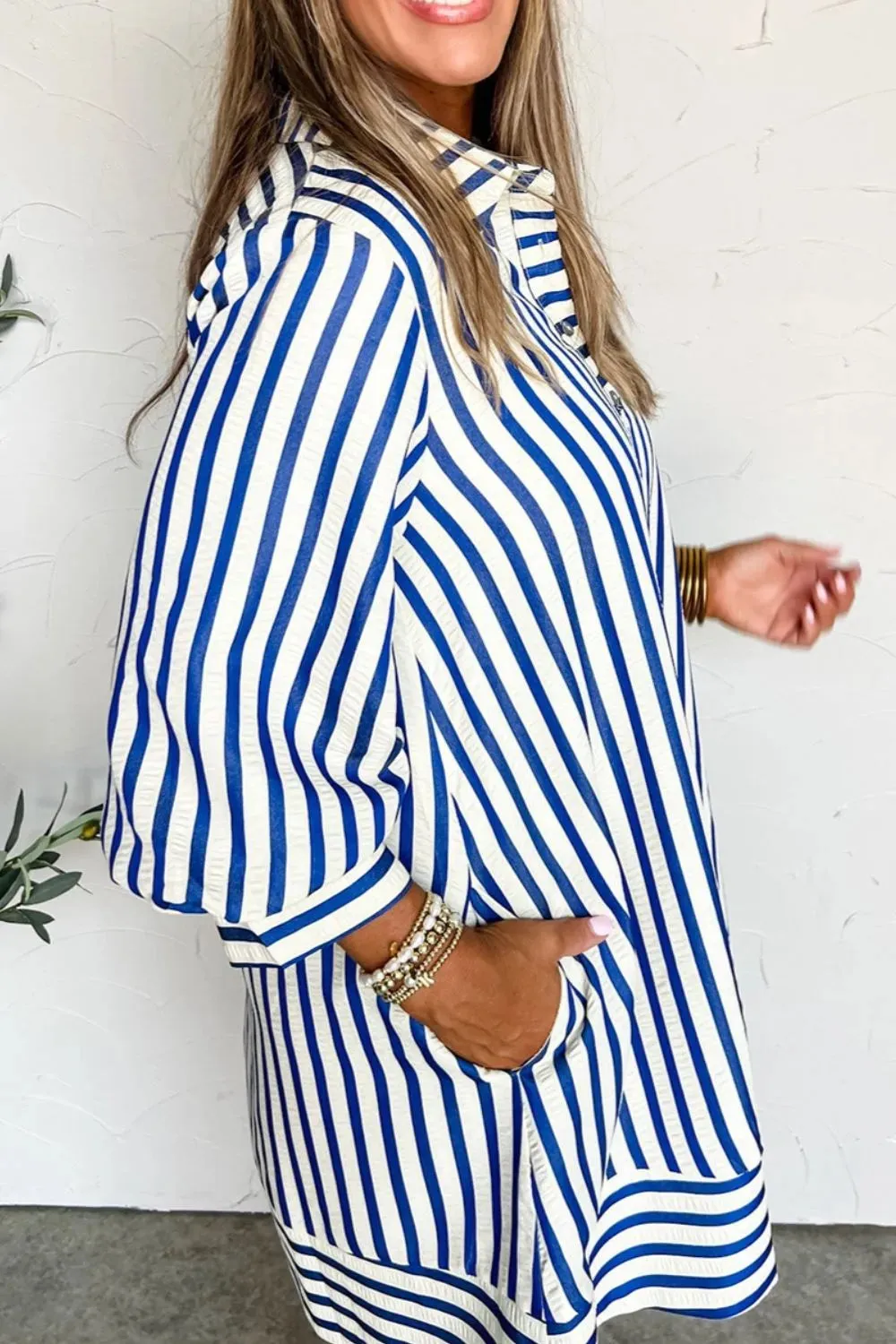 Striped Button Front Dress sold by Charming Charlie product image thumbnail 4