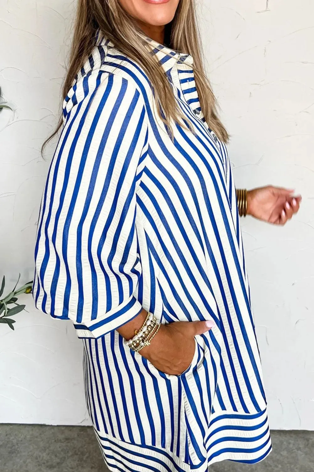 Striped Button Front Dress sold by Charming Charlie product image thumbnail 3
