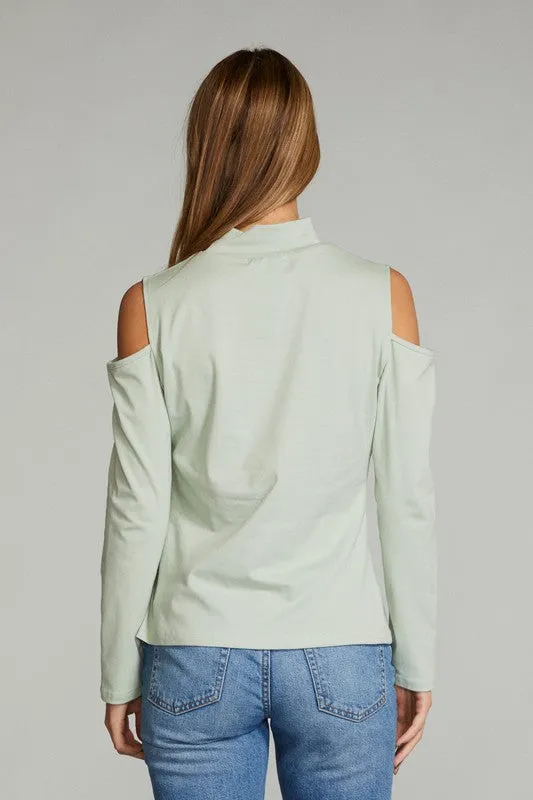 Cold shoulder long sleeve top sold by Charming Charlie product image thumbnail 2