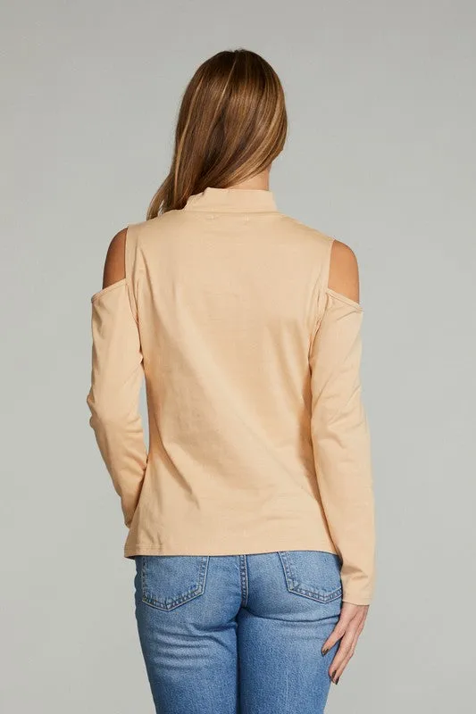 Cold shoulder long sleeve top sold by Charming Charlie product image thumbnail 4