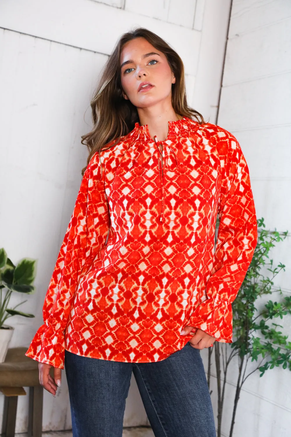 Red Hot Ruffles Woven Blouse sold by Charming Charlie product image thumbnail 3