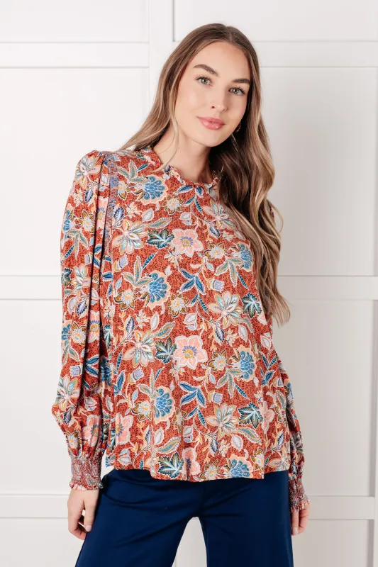 Floral Delight Blouse sold by Charming Charlie