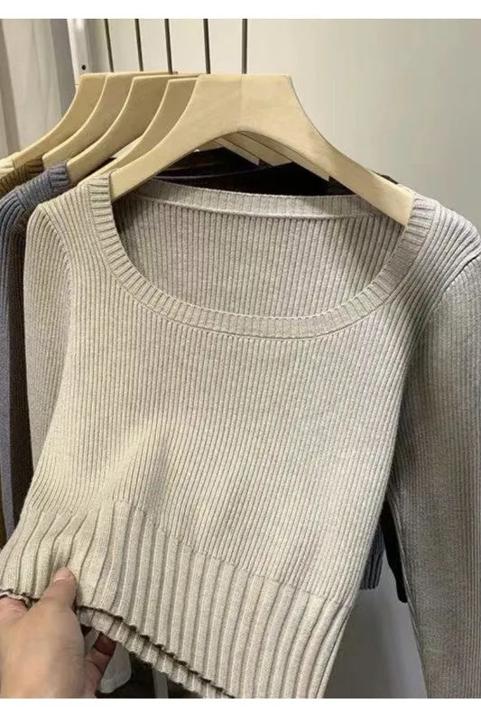 Scoop neck long sleeve top sold by Charming Charlie product image thumbnail 4