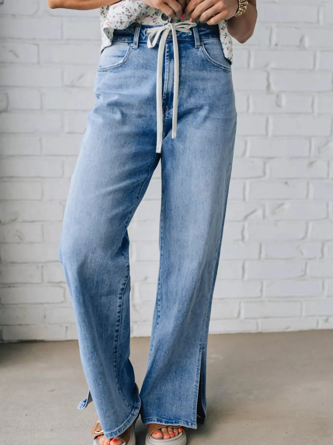 Slit Wide Leg Jeans sold by Charming Charlie product image thumbnail 2