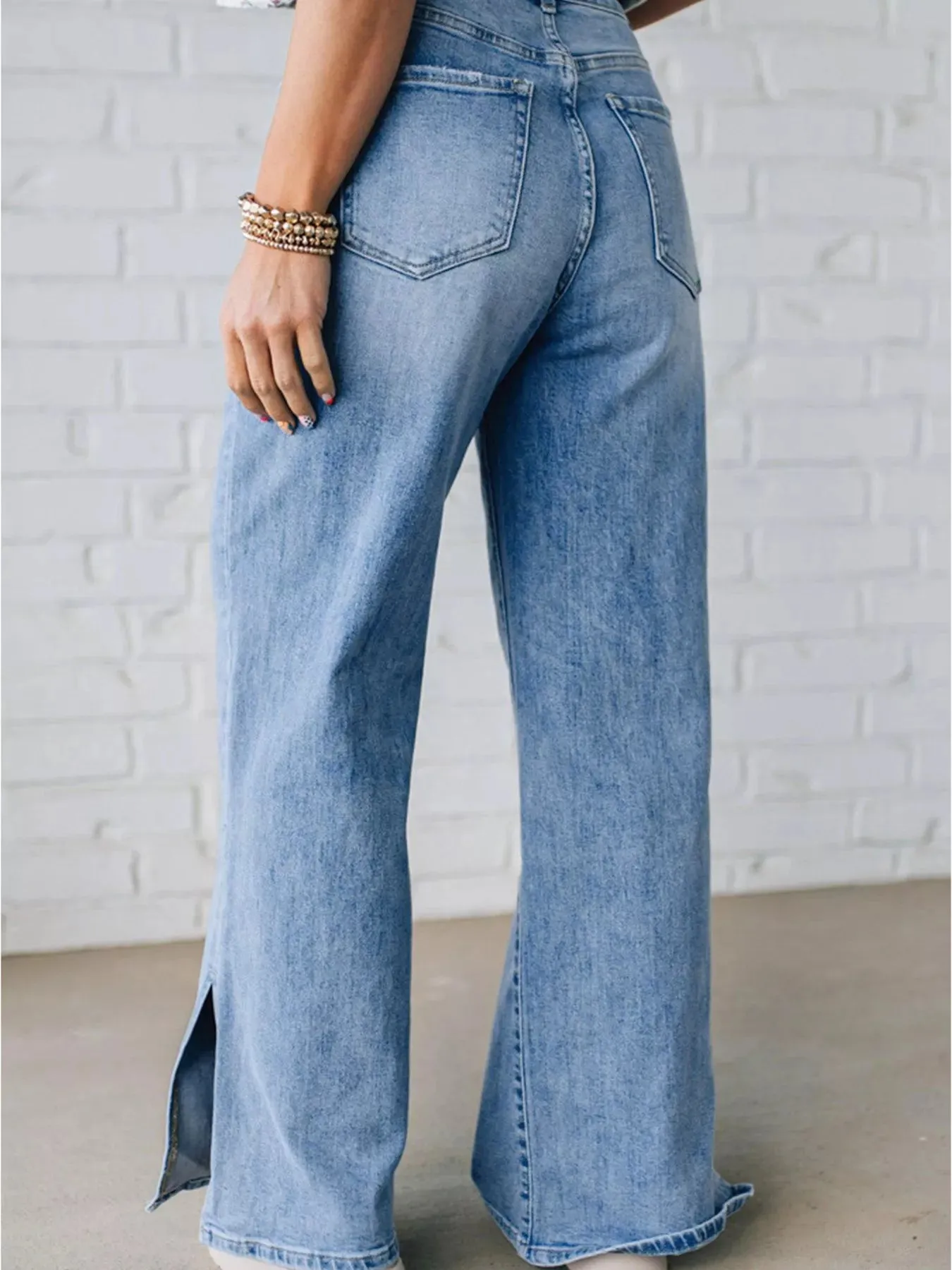 Slit Wide Leg Jeans sold by Charming Charlie product image thumbnail 4