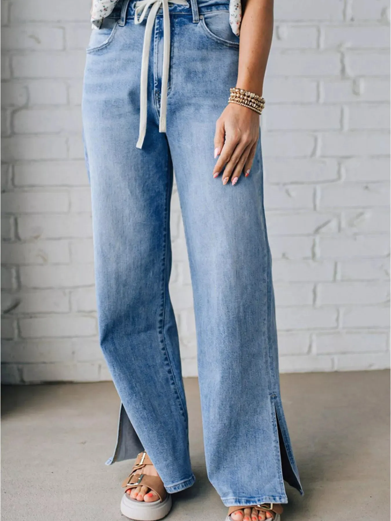 Slit Wide Leg Jeans sold by Charming Charlie