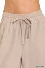 Zenana Woven Crepe Elastic Band Pants sold by Charming Charlie