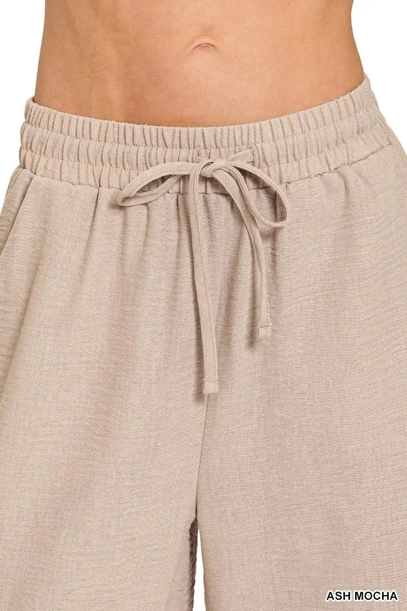 Zenana Woven Crepe Elastic Band Pants sold by Charming Charlie product image thumbnail 3