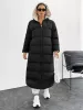 Quilted Hooded Longline Puffer Coat sold by Charming Charlie