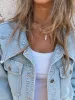 Button Up Wash Denim Jacket sold by Charming Charlie