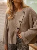 Asymmetrical Button Detail Sweater sold by Charming Charlie