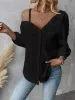 Asymmetrical Cold Shoulder Button Up Shirt sold by Charming Charlie