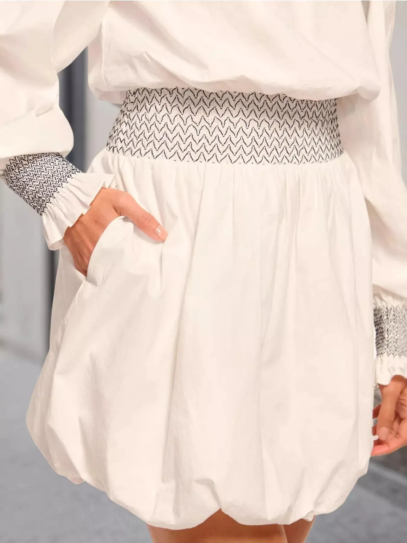 Off-Shoulder Bubble Hem Mini Dress sold by Charming Charlie product image thumbnail 3